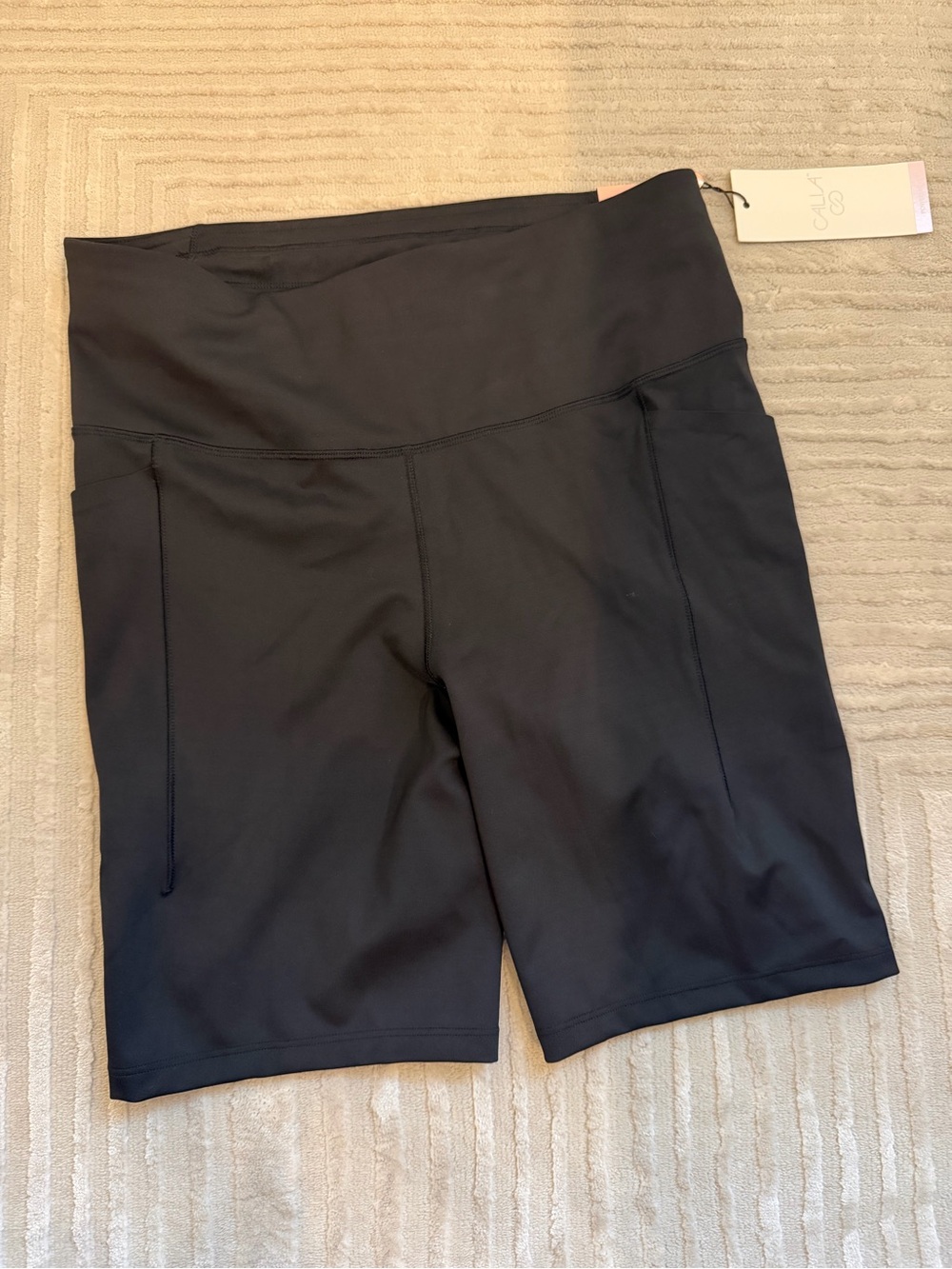 CALIA Power Move High Rise 7” Bike Shorts Black M NWT
